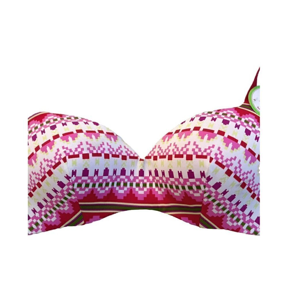 Flirtitude Snow Fair Isle My Fave Lounge Wireless Bra Size 36D - Picture 9 of 9